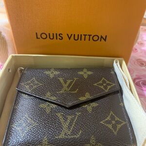 Louis Vuitton Monogram Compact Wallet in Brown and Gold